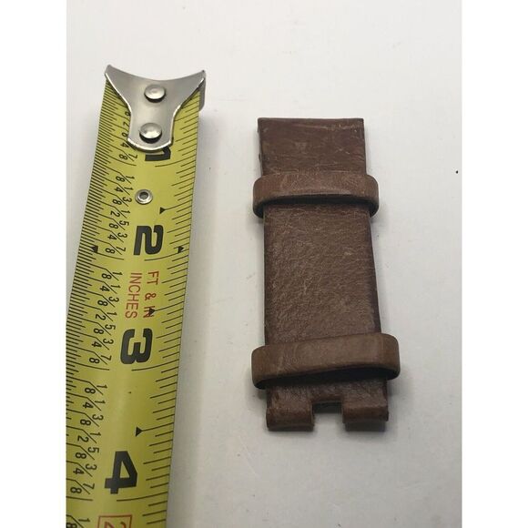 Diesel Watch Parts Only 2 Piece Leather Half Band Only No Clasp Brown 24mm PY200 - Picture 1 of 6